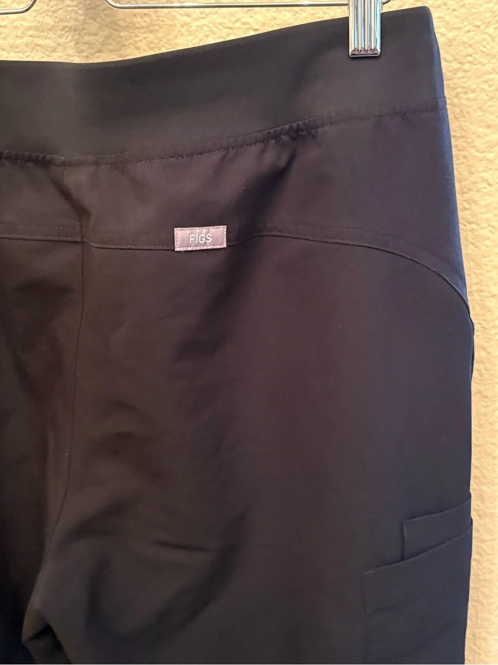 Figs Women Black Technical Collection Scrub Pants Size Large